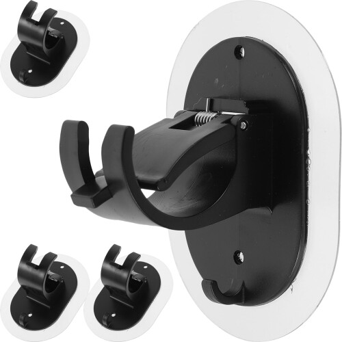 4-Pack Plastic No-Drill Curtain Rod Brackets