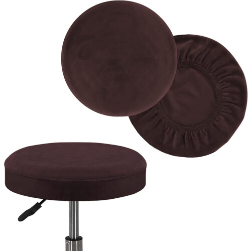Överdrag till barstolar i stretchig sammet, runda, 40-48 cm, 2-pack