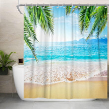Rideau de douche Océan et Palm Beach 72x72 pouces