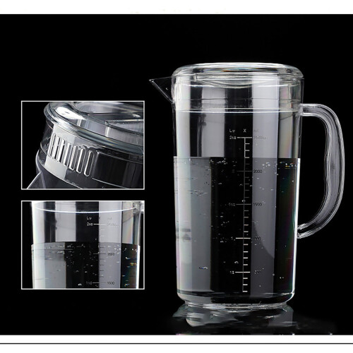 Pichet à eau en verre avec couvercle 1,5 L