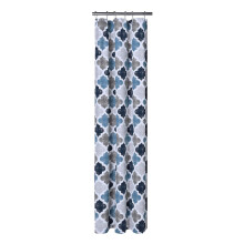 Cortina de ducha de tela gris, mezcla de algodón, 72x72 pulgadas.