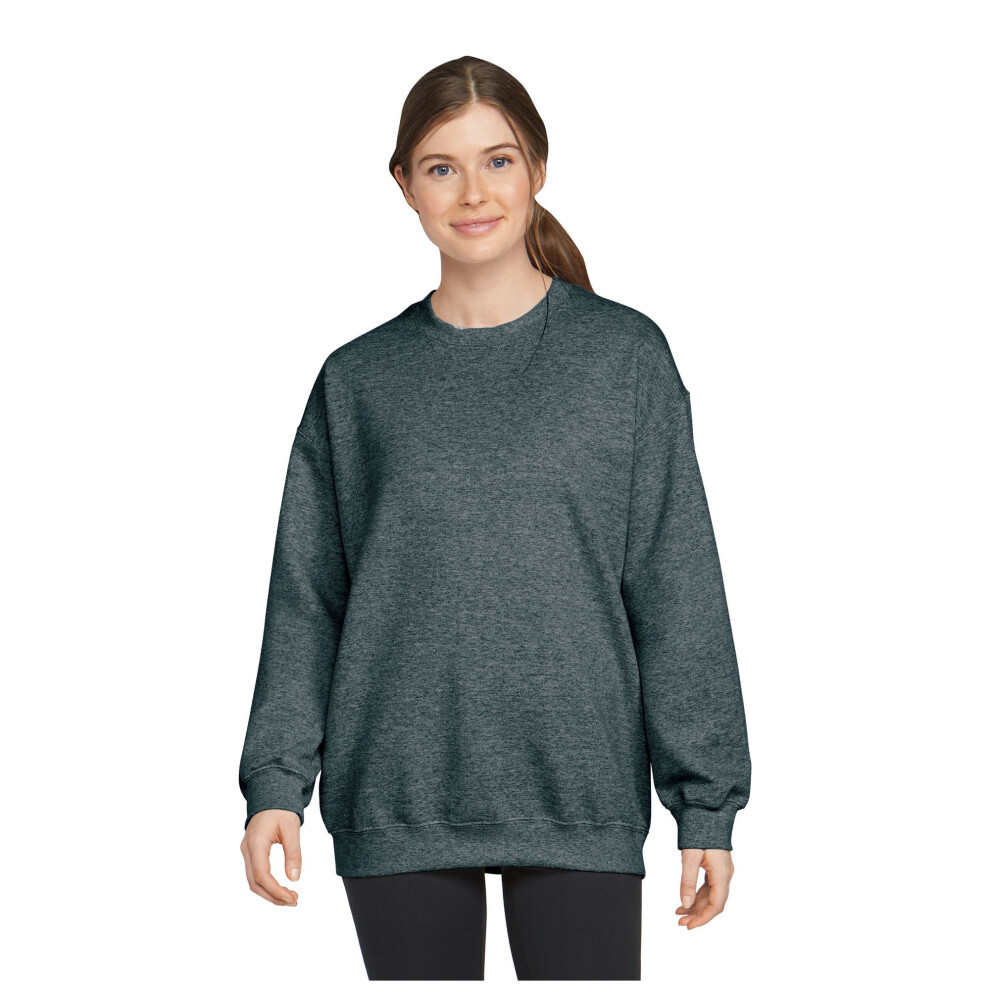 Gildan (4Xl, Dark Heather) Unisex Adult Softstyle Heather Midweight Fleece Top Multicoloured