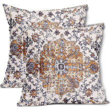 Boho-Kissenbezüge, Set, Beige, Marineblau, Braun, 40 x 40 cm