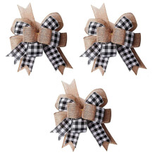 Buffalo Plaid Christmas Tree Topper Bow – 3 Pack