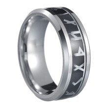 Bague viking en acier inoxydable pour homme | Motif runique