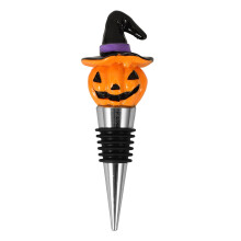 Bouchon de vin en résine, chapeau de sorcière citrouille, Halloween, 1 pièce