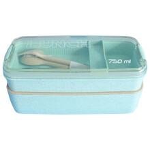 XIUH Küchen-Lunchbox mit Fächern, auslaufsicher, Grün