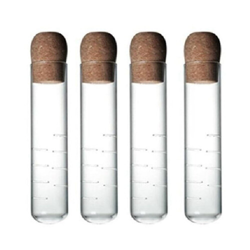 4-Pack Glass Tea Infusers with Cork Stopper