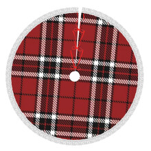 Christmas tree skirt plaid 48 inch