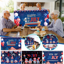 Independence Day Gnome Banner 180x110cm Polyester