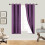 Faux Silk Blackout Curtains with Silver Grommets 2 pcs 1