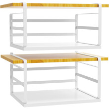 White Metal Under-Shelf Basket Set – 2 Pack, Heavy-Duty
