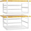 White Metal Under-Shelf Basket Set – 2 Pack, Heavy-Duty 1