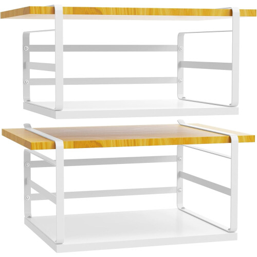 White Metal Under-Shelf Basket Set – 2 Pack, Heavy-Duty