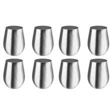 Ensemble de 8 verres à vin portables en acier inoxydable