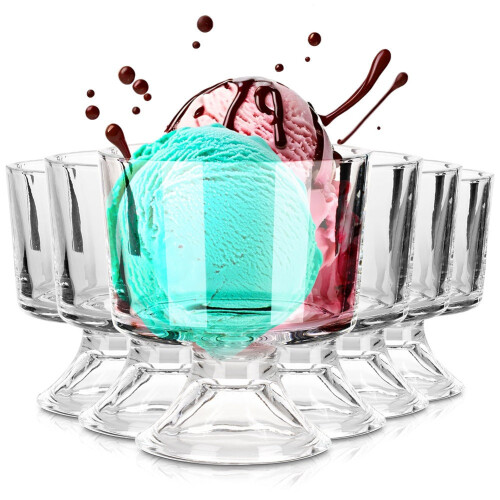 Eisbecher aus Glas, 290 ml, 6er-Set