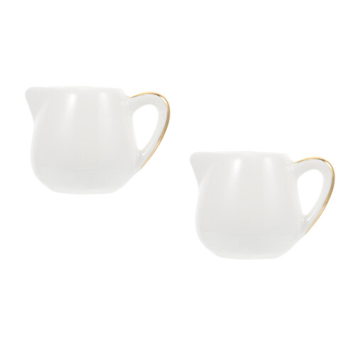 2Pièces Verseur Céramique Polyvalent Pour Lait Café Jus 1