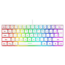 SK9708 61-Tasten weiße kabelgebundene RGB-Tastatur-Maus 1,7 m