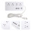 Strip USB Charger 4 Sockets White Copper Rubber 5