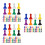 240Pcs Assorted Color Plastic Chess Pieces for Board Game Play Sets 4