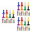240Pcs Assorted Color Plastic Chess Pieces for Board Game Play Sets 5