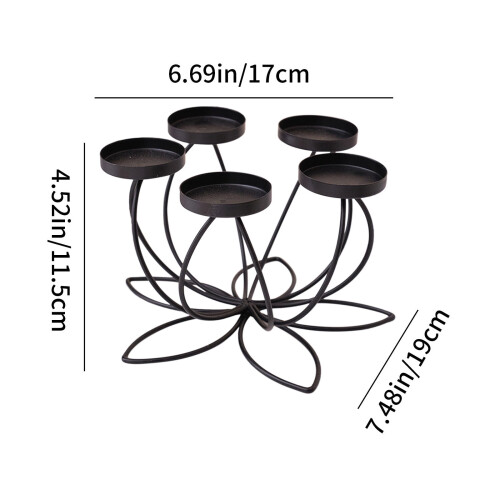 Iron tealight holder black home decor 1 piece 2