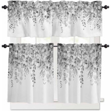 Tacar Cuirtíní Cistine Eoclaipte Liath 3 phíosa 54"x24"