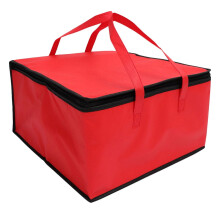 Sac isotherme rouge pour la livraison de repas, 27 x 27 x 20 cm