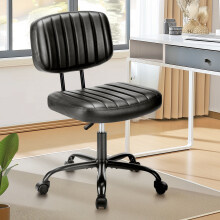 Low Back Height-Adjustable Office Chair, Black