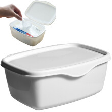 Caja de almacenamiento de plástico para dispensador de toallitas con tapa (1 unidad)