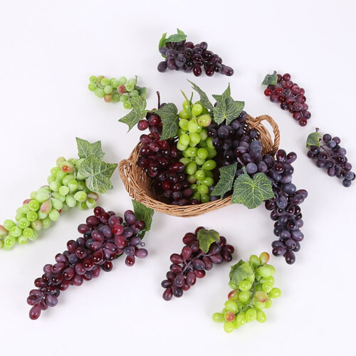 Artificial Grape Bunch – Lifelike Plastic, 36 Grapes 2