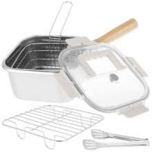 Friteuse profonde en acier inoxydable avec couvercle panier et poignée