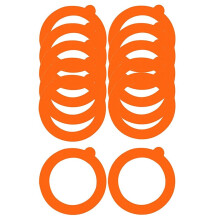 Joints de rechange en silicone pour bocaux Mason, lot de 12, orange