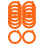 Silikonpackning till masonburk, 12-pack, orange 1