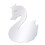 Acrylic Mirror Sticker Swan Home Wall Decor 1 Piece 3