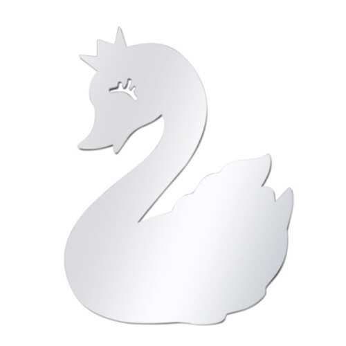 Acrylic Mirror Sticker Swan Home Wall Decor 1 Piece 2