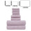 Set di asciugamani da bagno Elainilye viola, 8 pezzi 3