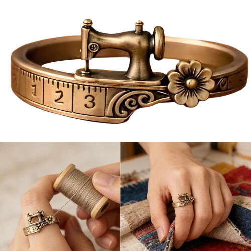 Elegant Sewing Machine Pattern Ring Comfortable Wear Daily-9 2