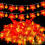 2-Pack Maple Leaf & Pumpkin LED String Lights, 1.5m/3m/6m, 4