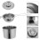 Silver Round Chocolate Melting Pot Kitchen Cookware 1 Set 6