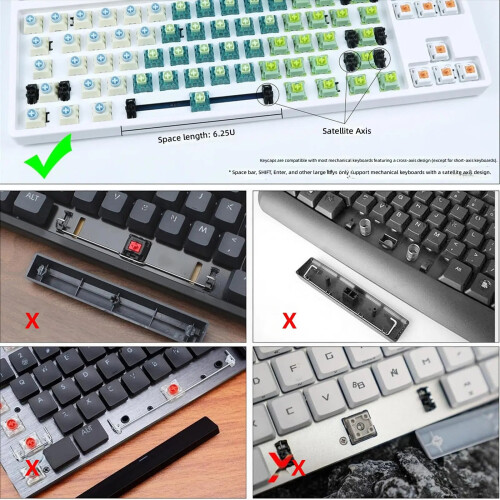 101Key PC Materials Transluzentes,-schwarzes Silberpulver 2