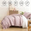 Dusty Pink Ruffled Quilt Set King Pre-Washed Microfiber 2