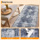 Blue vintage machine washable hallway runner rug 2 ft x 6 ft 5