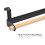 Wood Bath Towel Rack Rustproof Iron Door Shelf 5