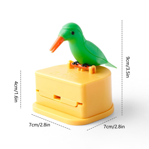 Porte-cure-dents en forme d'oiseau – ABS, distribution par pression, 1 2