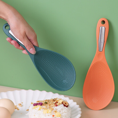 Pink Rice Spoon Heat-Resistant Non-Stick Kitchen Tool 2