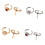 2PCS Elegant Gothic Love Rings Adjustable Alloy-Red silver 2