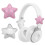 Elegant Star Pattern Rhinestones Headphone Accessory For-Gray 6