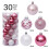 Christmas Tree Ornaments Set Shatterproof Pink 30 pcs 2