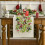 Chemin de table de Noël aquarelle houx 13 x 60 pouces 5